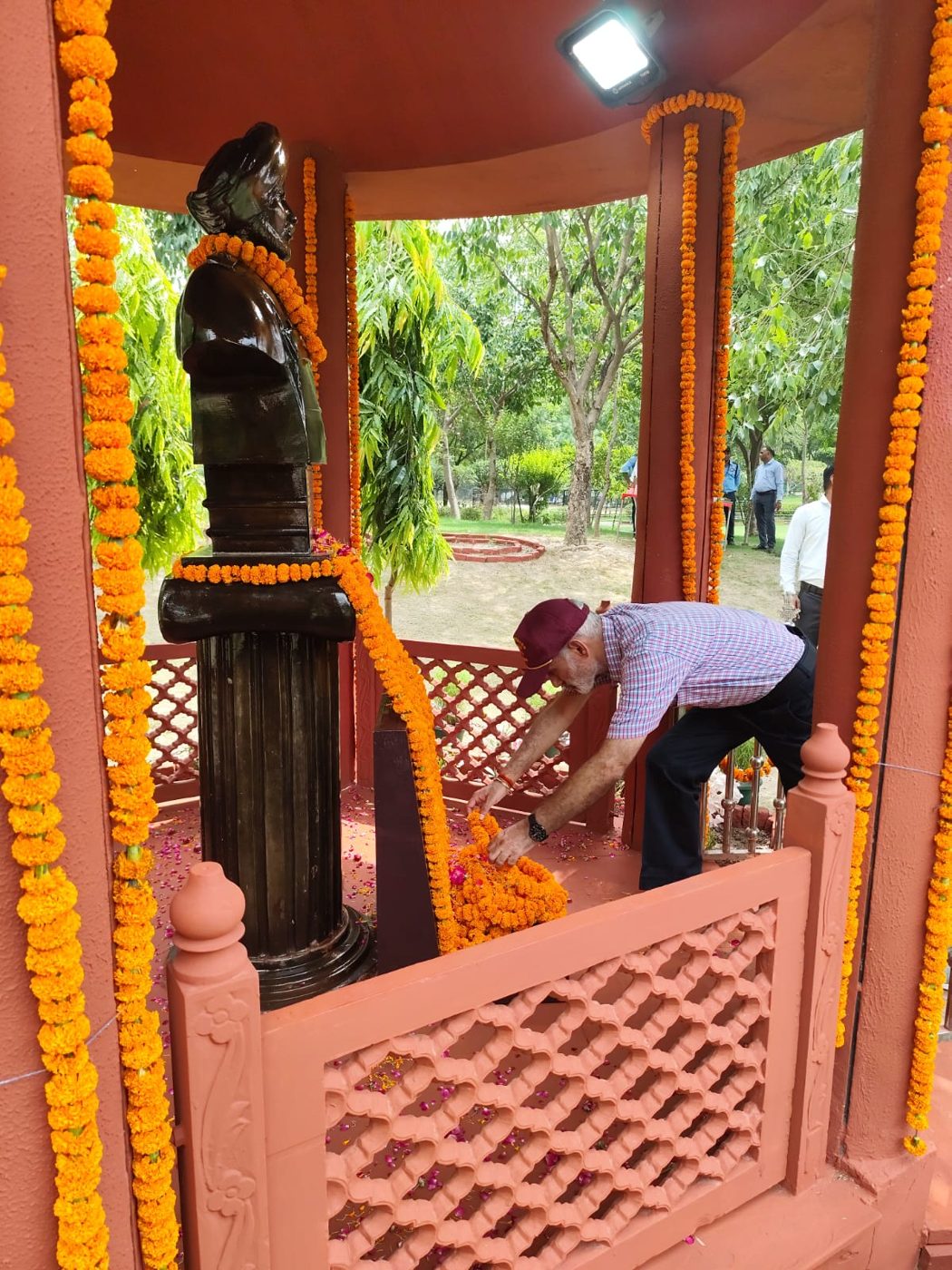 Memorial pavilion with the bust of Capt Gurjinder Singh Suri, MVC